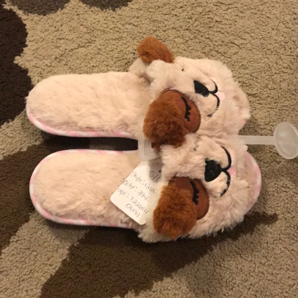 New PJ Couture Dog open toe slip-on slippers